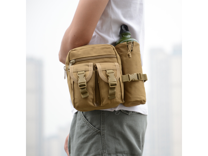 Tactical Waist Bag Military Fanny Pack, Waterproof Utility Belt with Water Bottle Holder